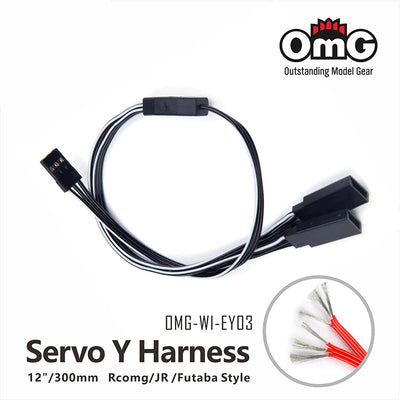 OMG 12"/300mm Servo Y Harness Rcomg/JR /Futaba Style
