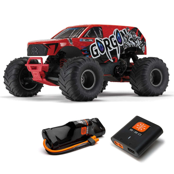 Arrma GORGON 2WD MEGA 550 Brushed 1/10 Monster Truck RTR with Battery & Charger