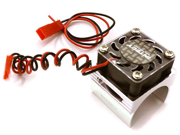 Integy C23141Silver Super Brushless Motor Heatsink+Cooling Fan Traxxas 1/16 ERevo,Slash
