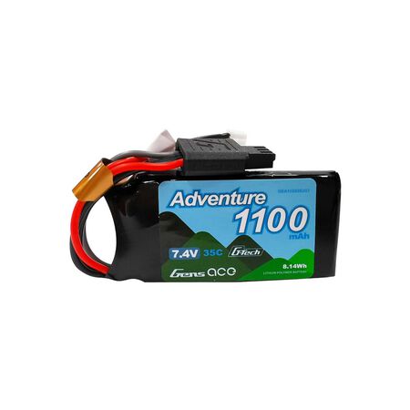 Gens Ace 7.4V G-Tech 1100mAh 2S 35C SCX24 LiPo Battery
