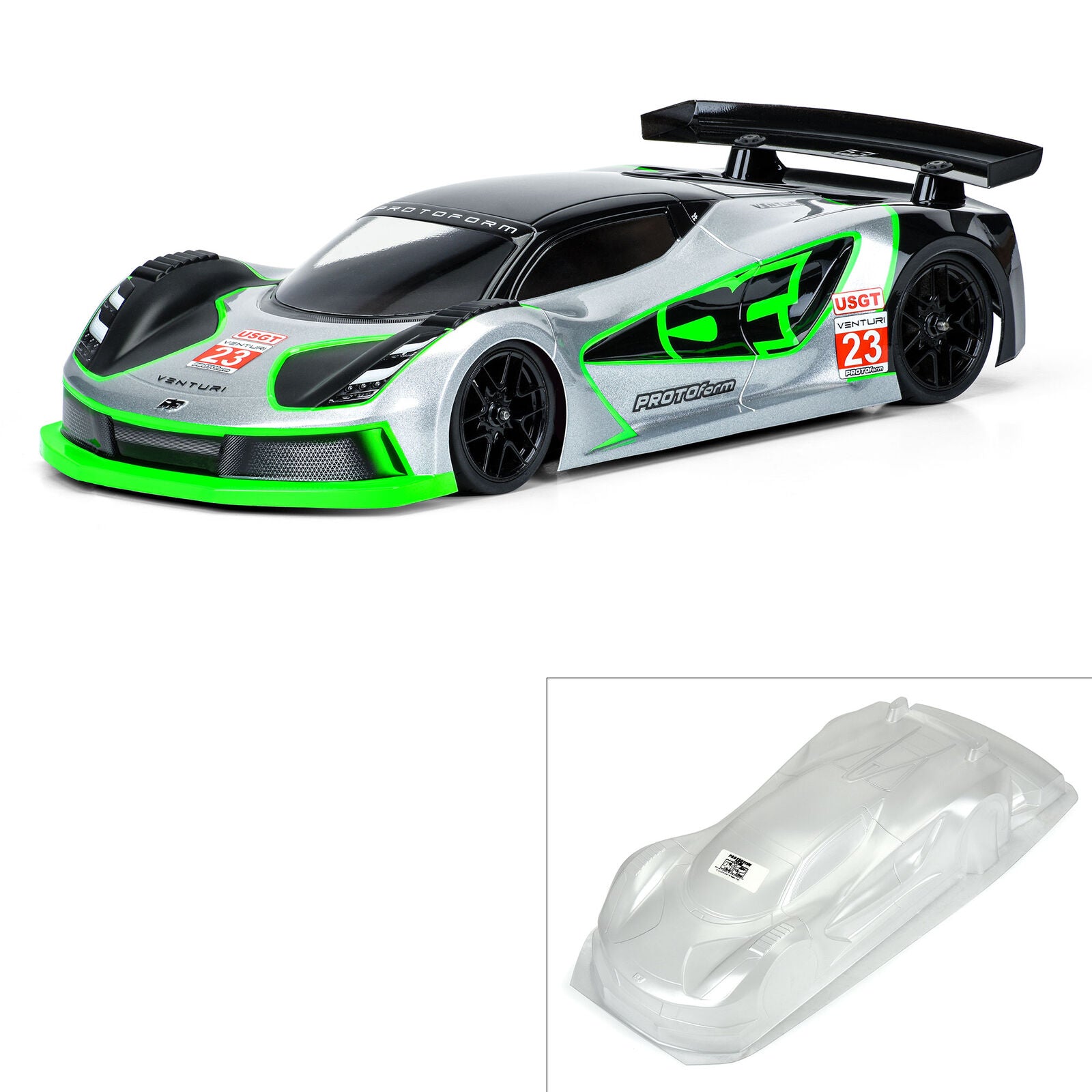 ASSOCIATED 10R5.1 ワールドGT PROTOFORM新品ボディ付 PROTOform 1/10 Venturi GT Clear Body: 190mm Touring Car