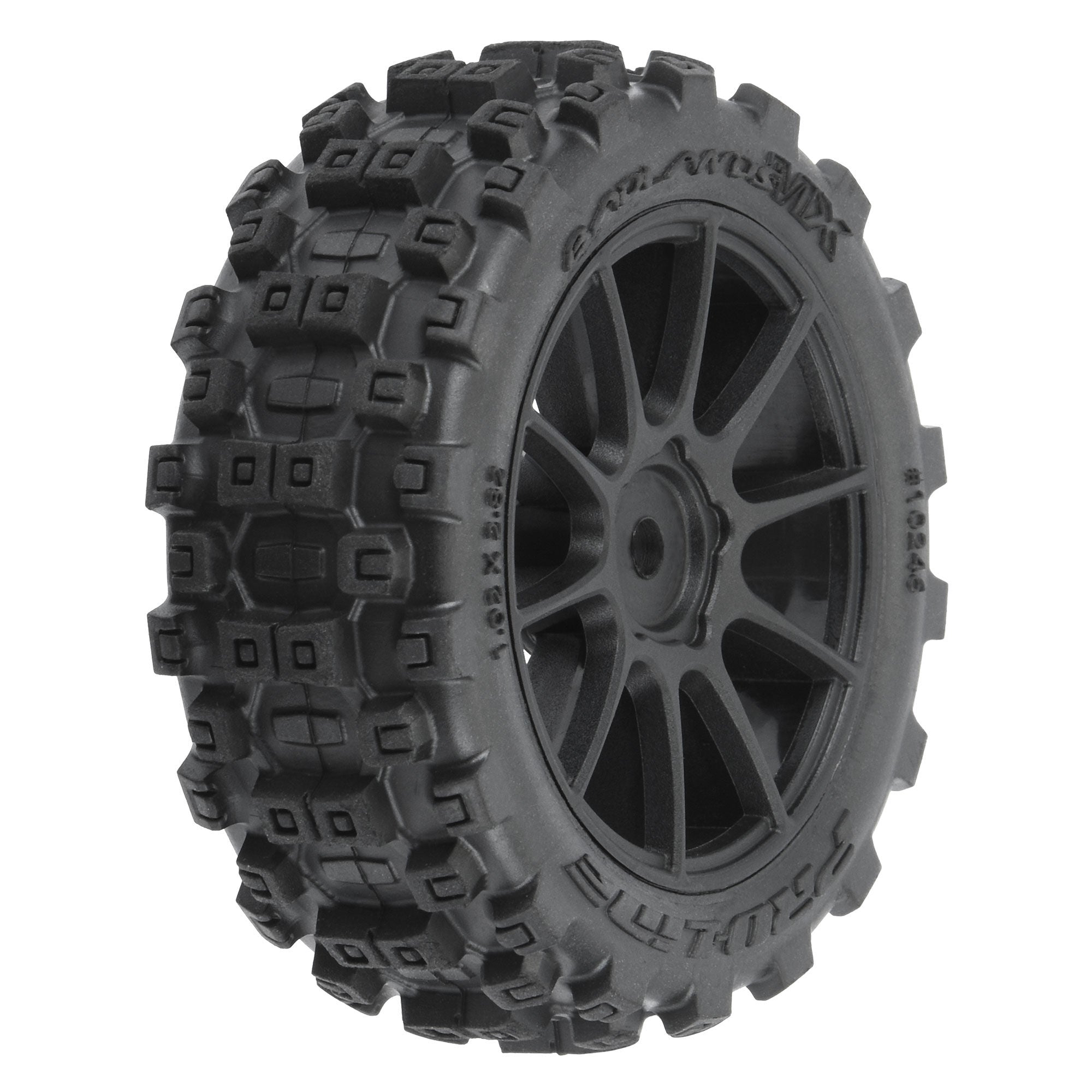 Pro-Line Badlands MX 1.9" Buggy Tires MTD Mach-10 Black Wheels: Typhon GROM