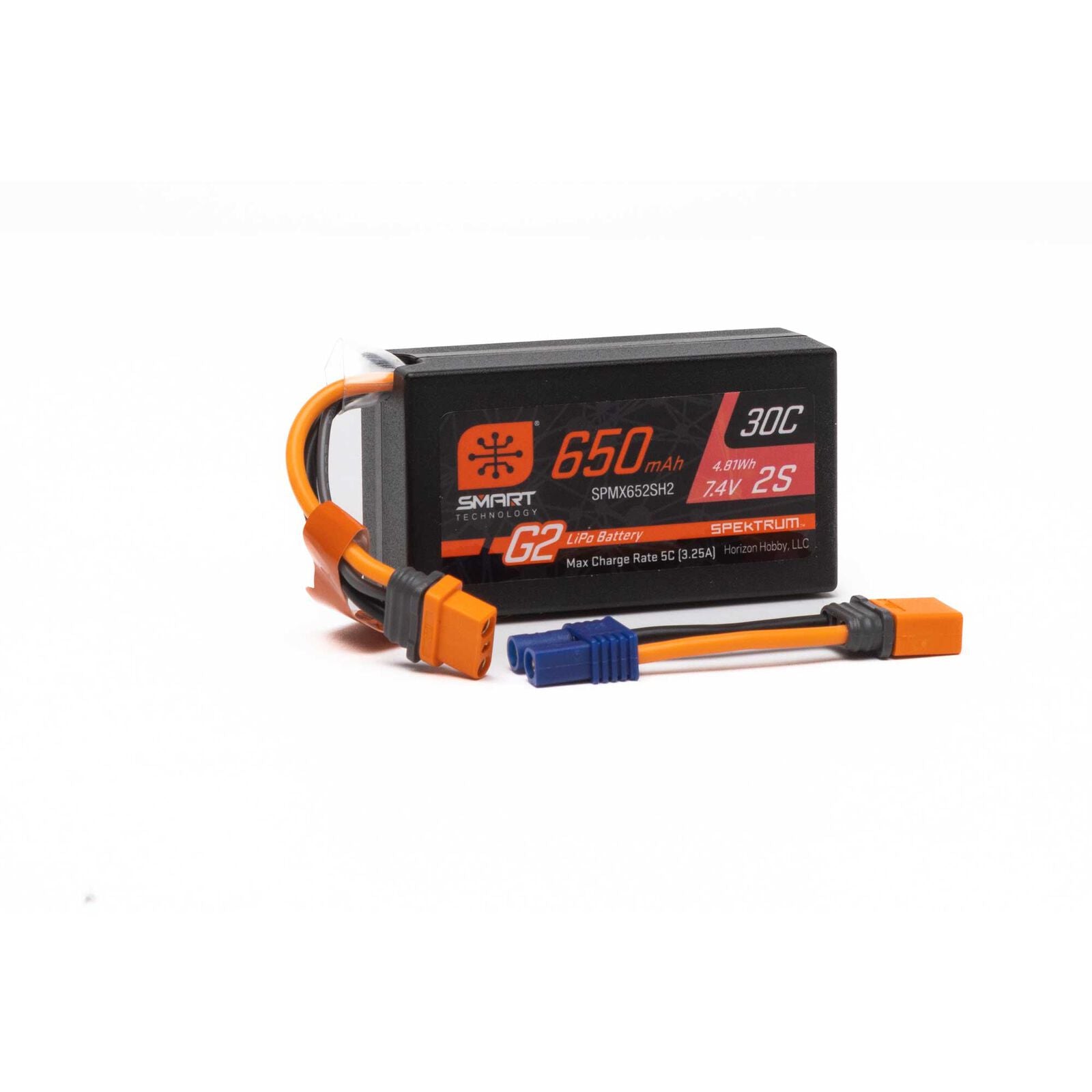 Spektrum 7.4V 650mAh 2S Smart G2 Hardcase 30C