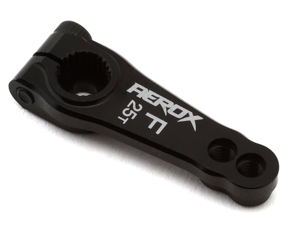 Aerox HD Alloy Servo Horn (Black) (25T-Futaba) (3mm Offset)