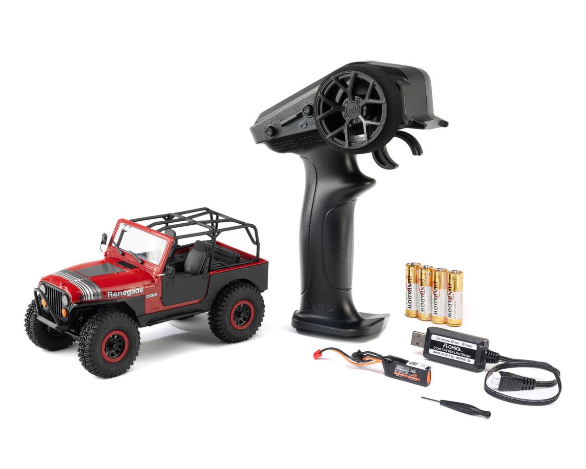 Axial SCX30 Jeep CJ-7 Renegade 1/30 4WD RTR Scale Mini Crawler (Crawler Version) (Red) w/2.4GHz Radio, Battery & Charger