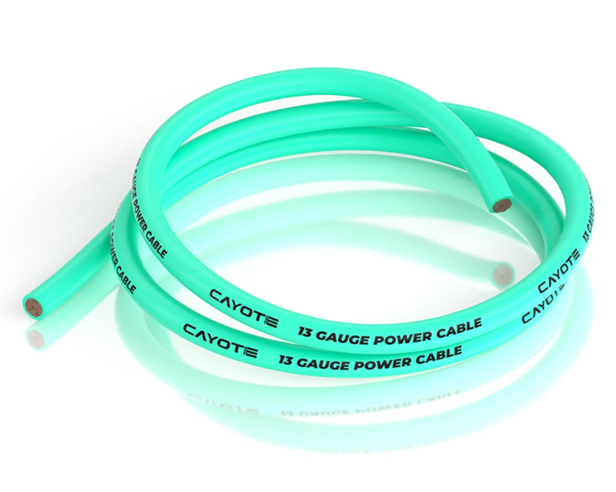 Cayote Thin-Wall Silicone Wire (Aurora Green) (1 Meter) (13AWG)
