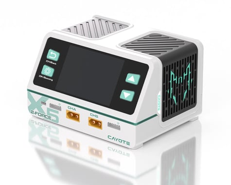 Cayote 2-Force X5 Racing Dual Battery Charger w/XT90 Charge Lead (6S/40A) (AC 500W/DC 1400W)