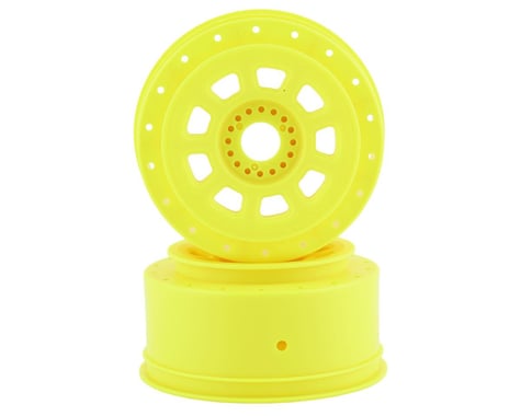 JConcepts 9-Shot Short Course Dirt Oval Wheels (2) (Yellow) w/17mm Hex