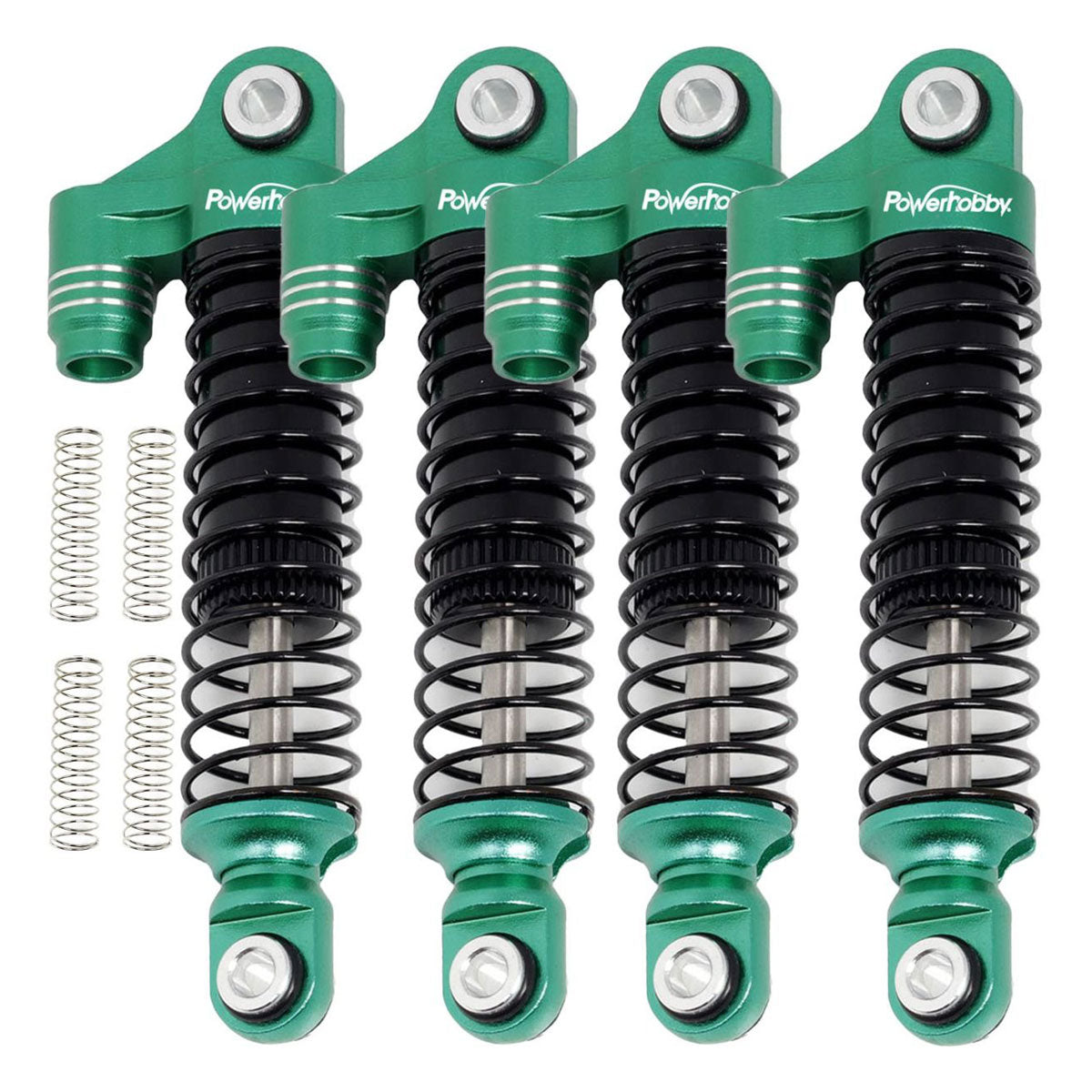 Power Hobby 51mm Long Travel Shocks, Green, for Traxxas TRX-4M