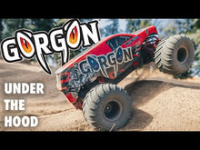 Load and play video in Gallery viewer, Arrma Gorgon 4X2 MEGA 550 Brushed 1/10 Monster Truck RTR (Blue)(2WD) w/SLT2 2.4GHz Radio