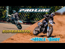 Load and play video in Gallery viewer, Pro-Line 1/4 Supermoto Motorcycle Front Tire Pre-Mounted (Black) (1) (S3)