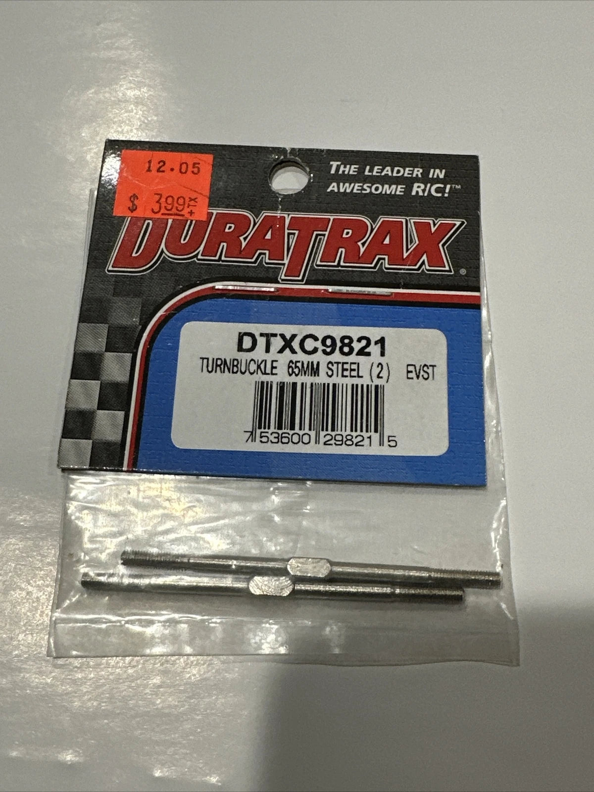 Duratrax DTXC9821 Turnbuckle 65MM Steel (2) EVST