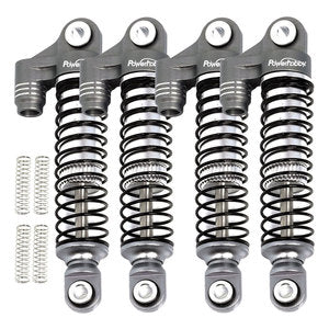 Power Hobby Aluminum 51mm Long Travel Shocks, Grey, for Traxxas TRX-4M