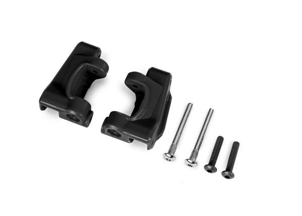 Traxxas Caster blocks, extreme heavy duty, black (2)(for #9182)