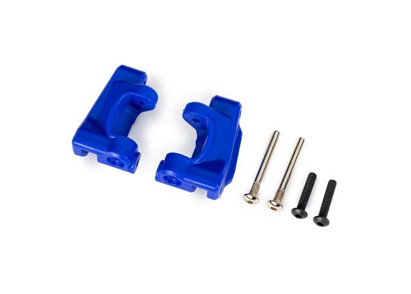 Traxxas Caster blocks, extreme heavy duty, blue (2)(#9180/9181)