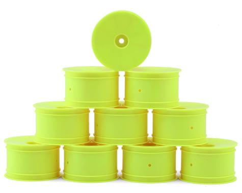 XRAY "Aerodisk" 2.2 Rear Buggy Wheels (Yellow) (10) (XB2/XB4) (Hard) w/12mm Hex