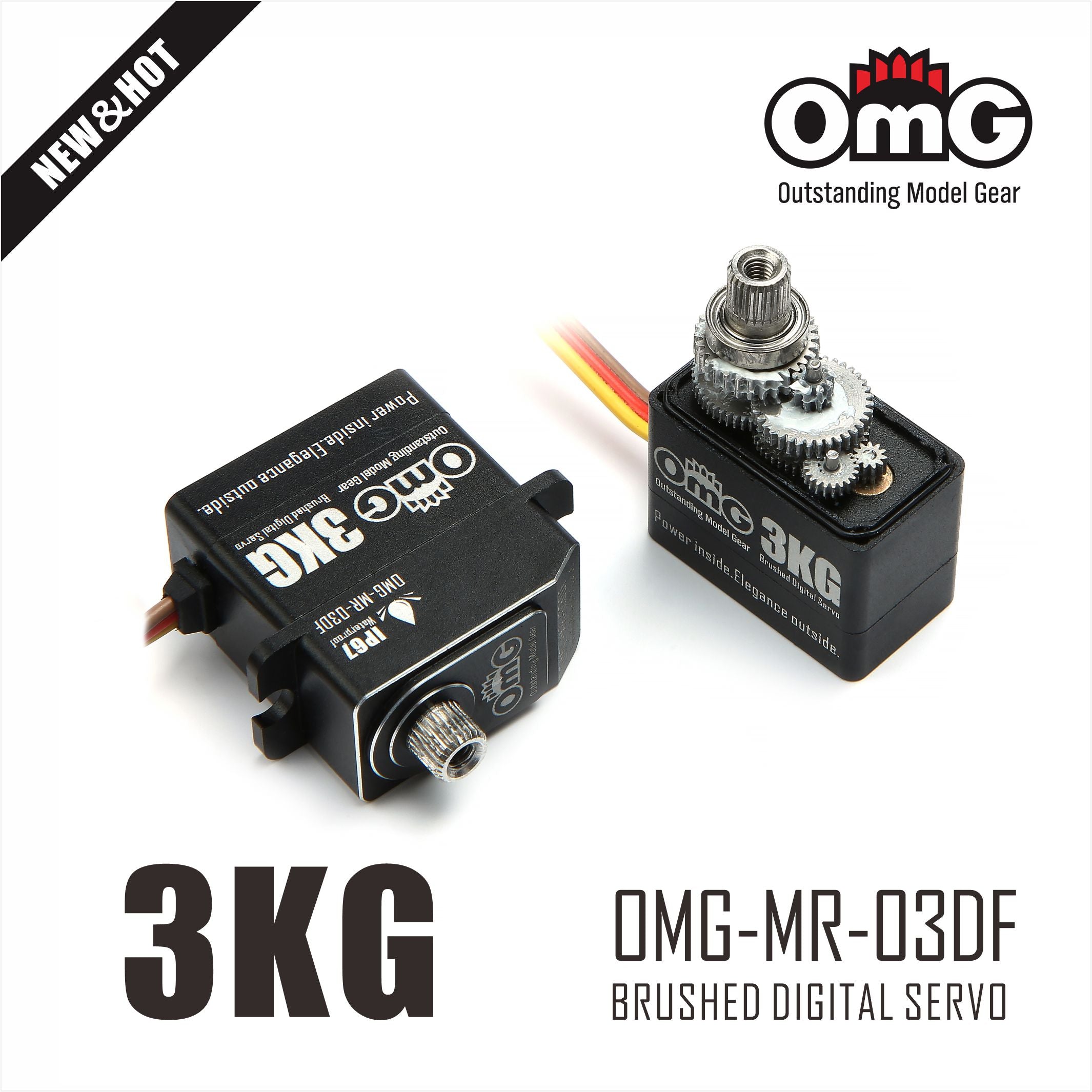 OMG Micro size full metal brushed waterproof digital servo