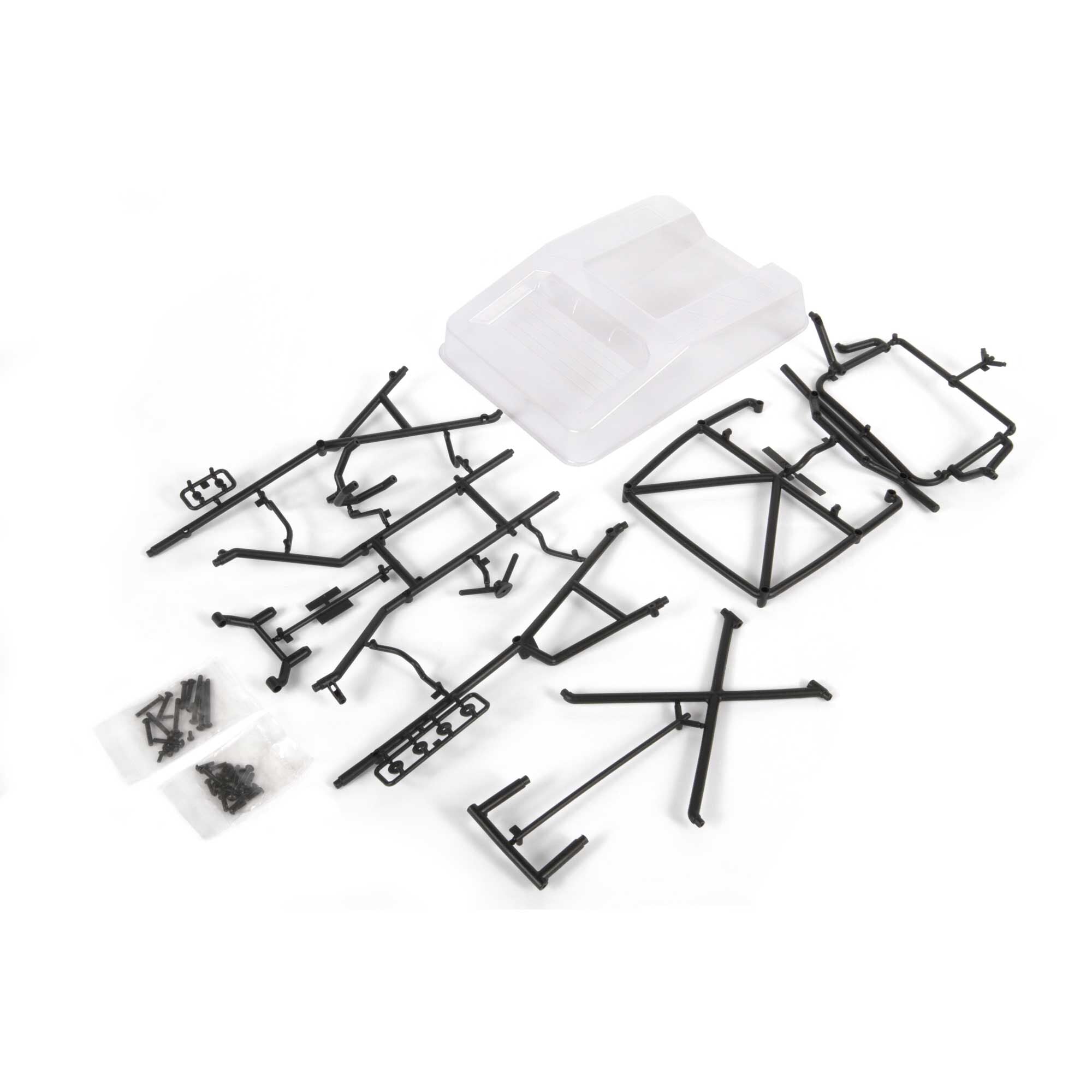 Axial Roll Cage Set with Clear Inner Bed Panels: 1955 Ford F-100
