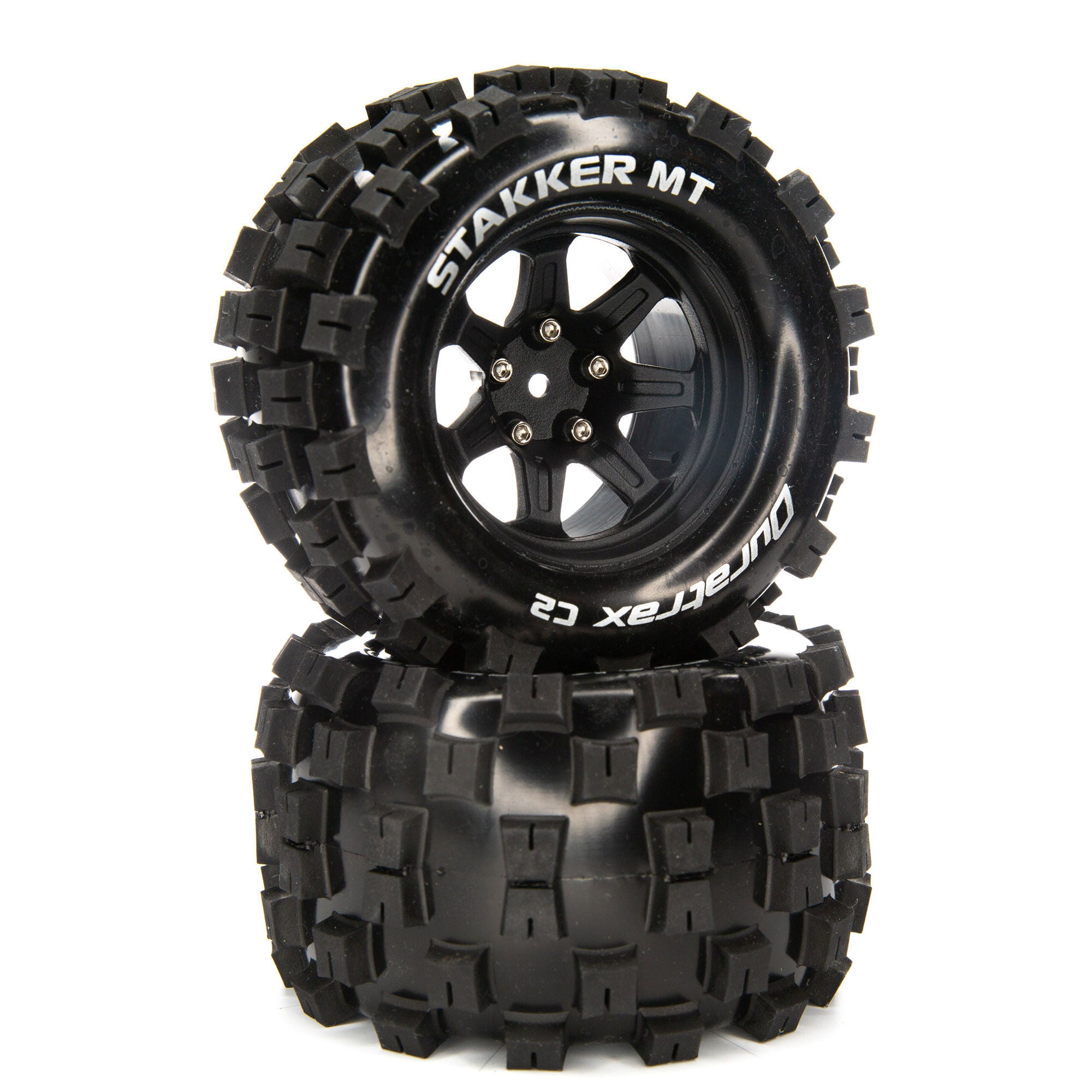 Duratrax STAKKER MT 2.8 Mounted F/R Tires, C2 14mm Black (2)