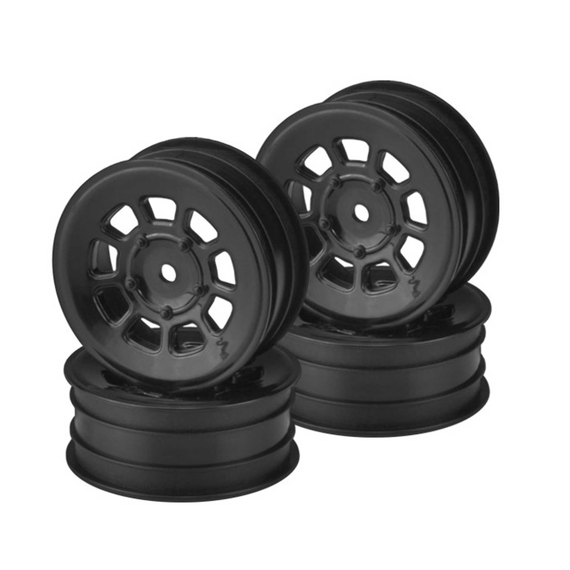 JConcepts 9-Shot 2.2" Front Wheel, Black (4)