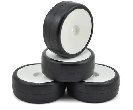 LRP 12mm Hex VTEC Pre-Mounted Asphalt Racing Tires (4) (White) (G32)