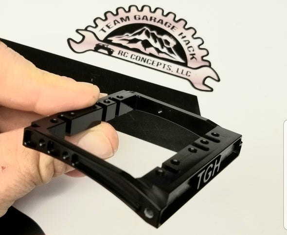 GSpeed TEAM GARAGE HACK BLACK or CLEAR DUAL SERVO MOUNT, VENDOR TGH RC CONCEPTS