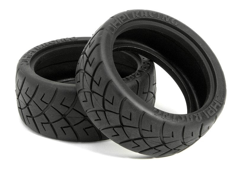 HPI X Pattern Radial Tire, D Compound, 26mm, (2pcs), 1/10th On-Road Cars