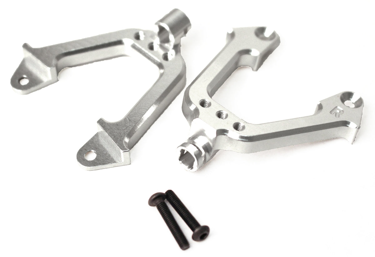 Racers Edge SCX10 Aluminum Rear Shock Tower Hoops, Silver