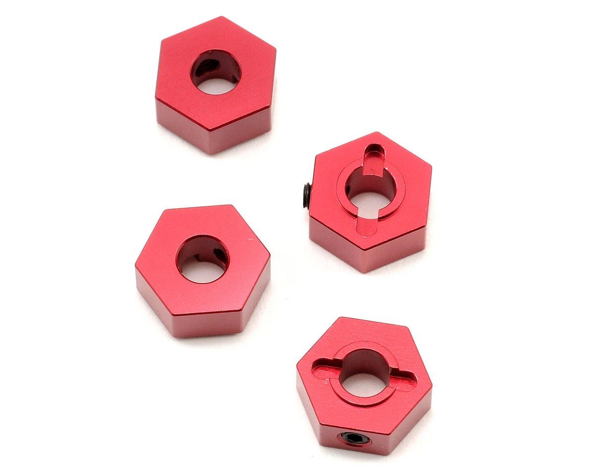 ST Racing Concepts 12mm Aluminum Hex Adapters (Red) (4) (Slash 4x4)