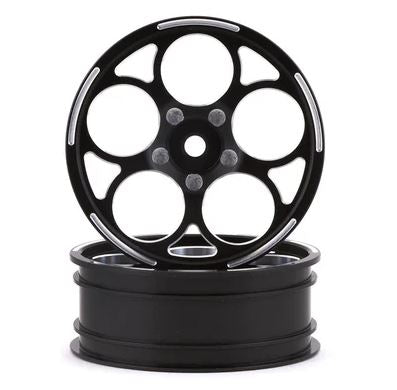 SSD RC 5 Hole Aluminum Front 2.2” Drag Racing Wheels (Black) (2)