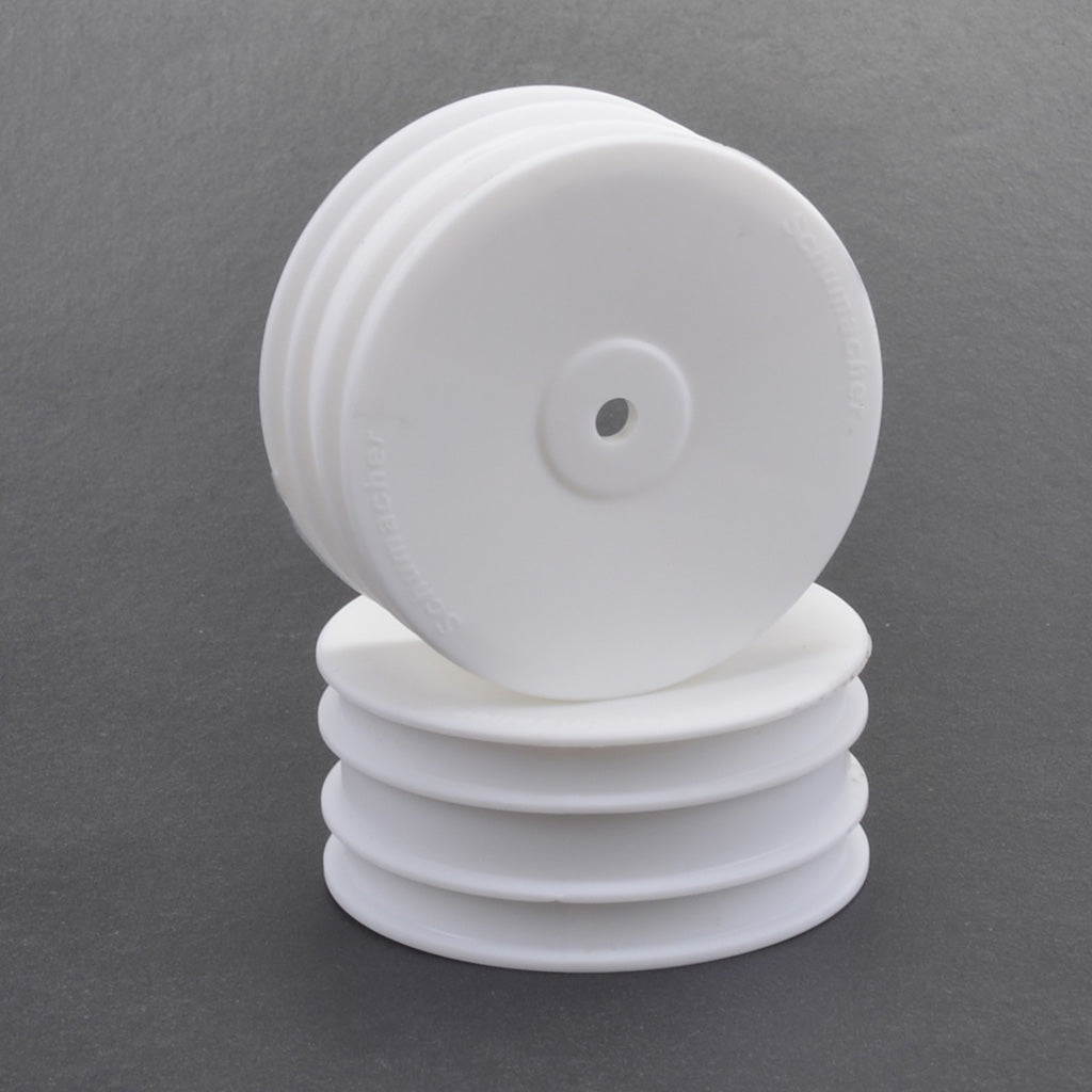Schumacher Wheel; Hex Front - White - 4wd - pr