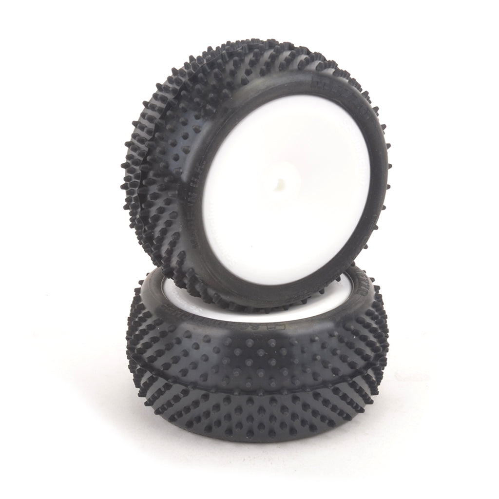 Schumacher MEZZO TIRE REAR - YELLOW - PRE-GLUED - PR