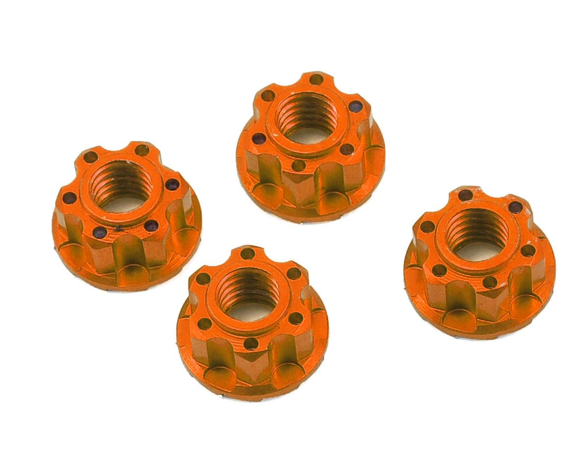 Yeah Racing 4mm Aluminum Serrated Wheel Lock Nut (4) (Black) [YEA-YA-0448BK] - AMain Hobbies