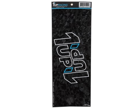 1UP Racing Universal Twin 1UP Outline Logo Chassis Protector Sheet (Forged Carbon) (140x345mm)