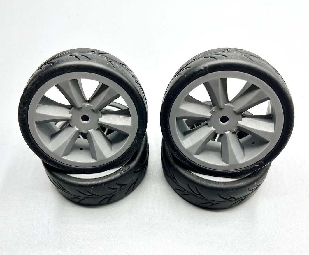 USGT belted pre glued tires ( Edge wheel, grey) (4) USGT belted tires.