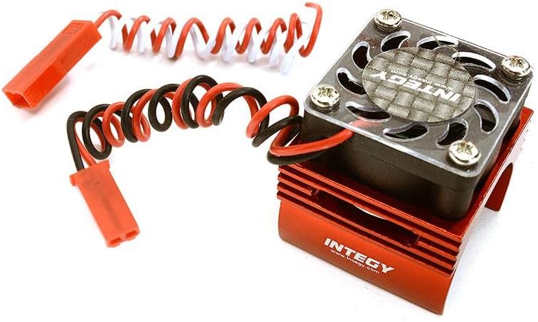 Integy C23141RED Super Brushless Motor Heatsink+Cooling Fan Traxxas 1/16 ERevo,Slash