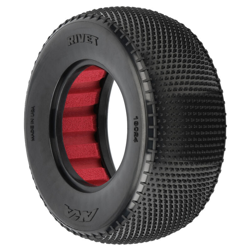 AKA 1/10 Rivet Soft Carpet F/R 2.2"/3.0" Carpet Short Course Tires (2)