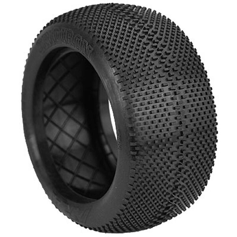 AKA 1/8 EVO Gridiron Super Soft Long Wear Tires, Red Inserts (2): Truggy