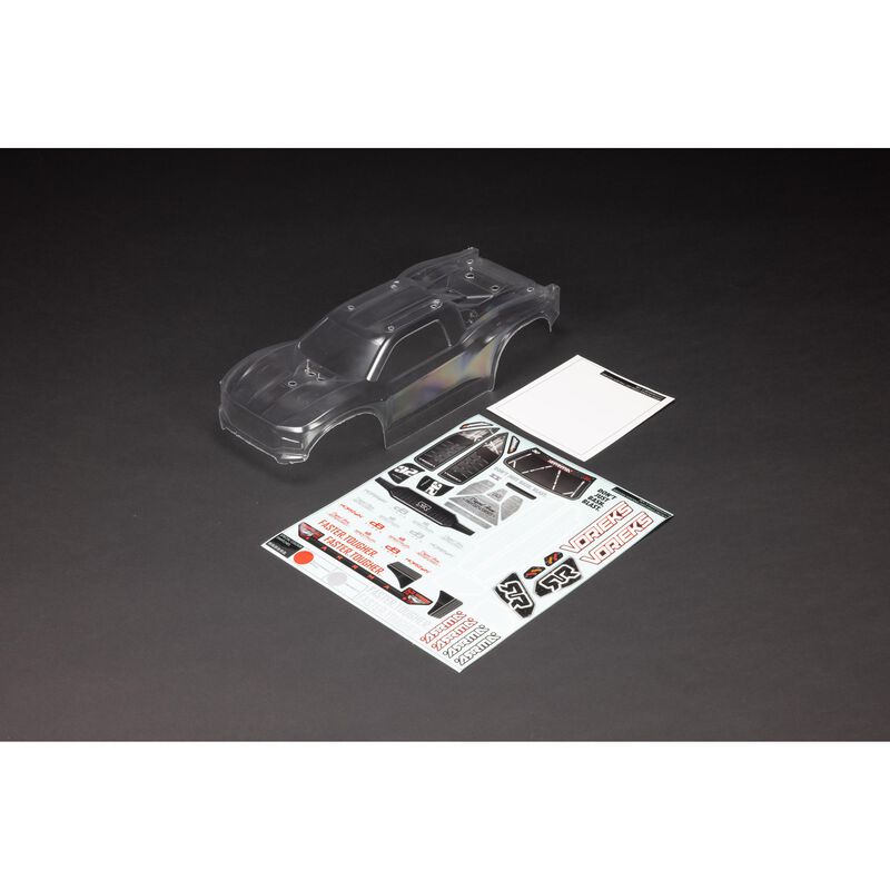Arrma 1/10 Clear Body with Decals: VORTEKS 2WD