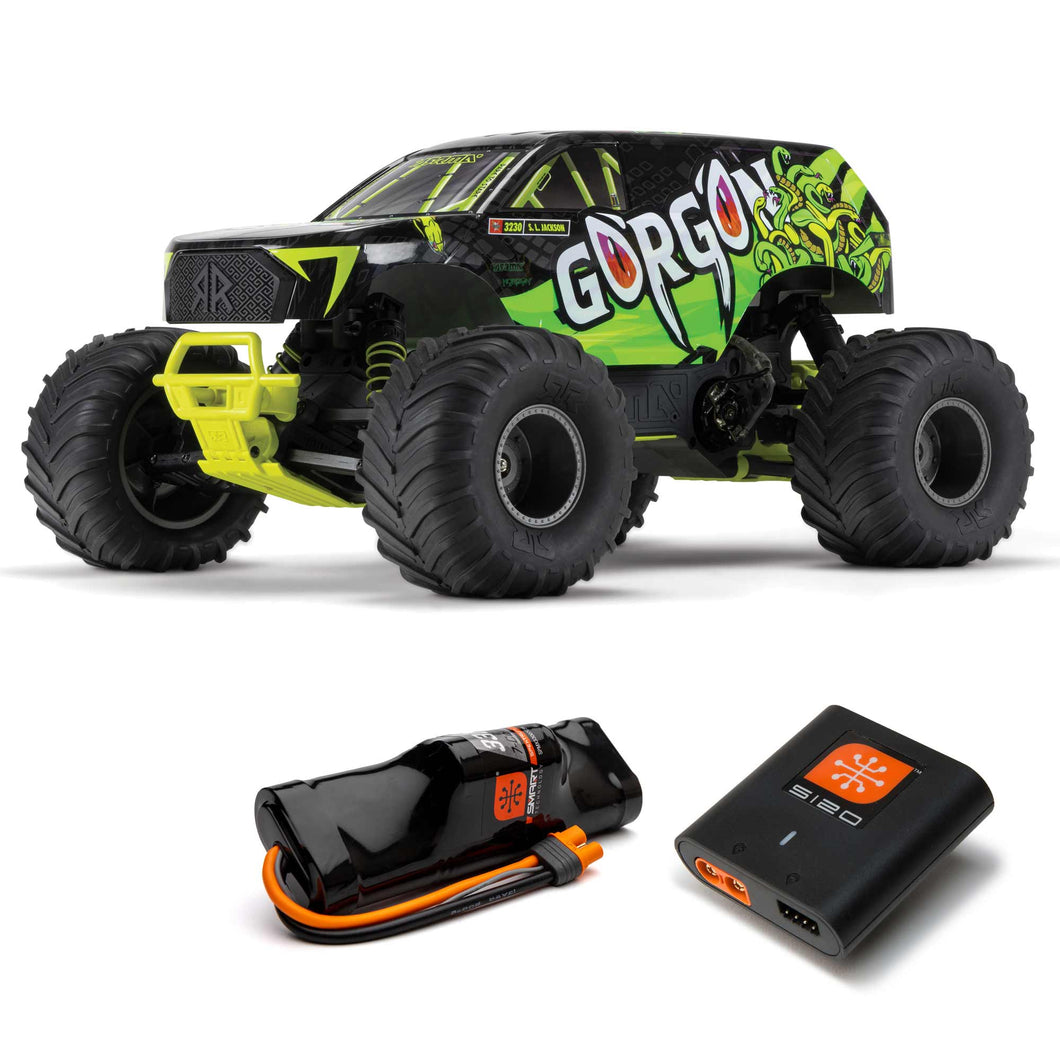 Arrma GORGON 2WD MEGA 550 Brushed 1/10 Monster Truck RTR with Battery & Charger