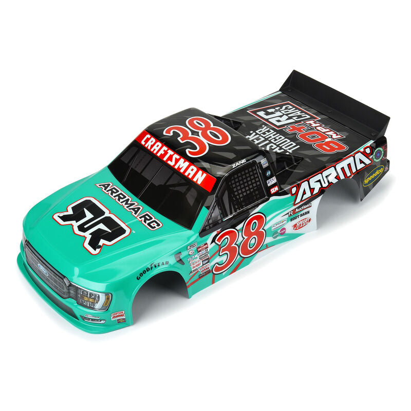 Arrma 1/7 2023 NASCAR Ford F-150 No.38 Truck LE Body (Teal): Infraction 6S