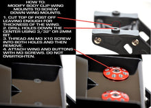 Load image into Gallery viewer, Exotek 22mm 1/8 XL Aluminum Wing Buttons (2) (Gun Metal)
