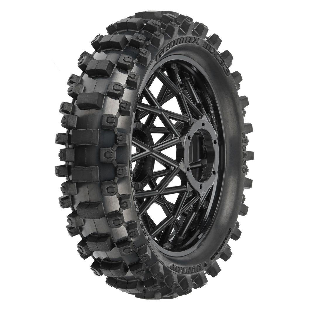 Pro-Line 1/4 Dunlop Geomax MX33 CR4 Rear Tire MTD Black: Promoto-MX