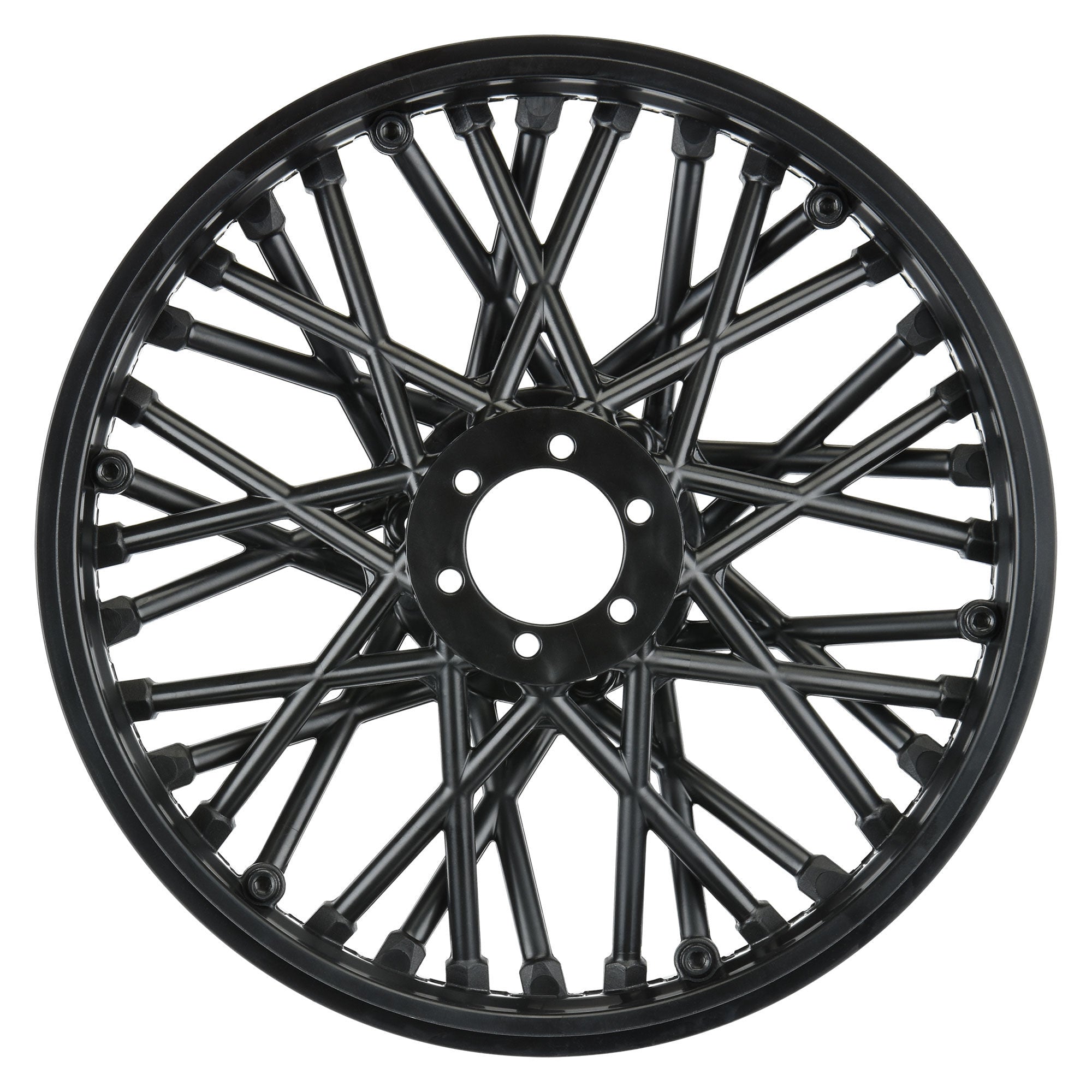 Pro-Line 1/4 Bullyspoke V2 Bead Front Wheel Black: Promoto-MX