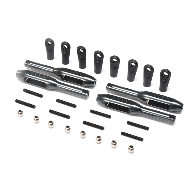 TLR LwrShck Mount 4-Link BarSet, 13.5" (4): LMT, TTLMT