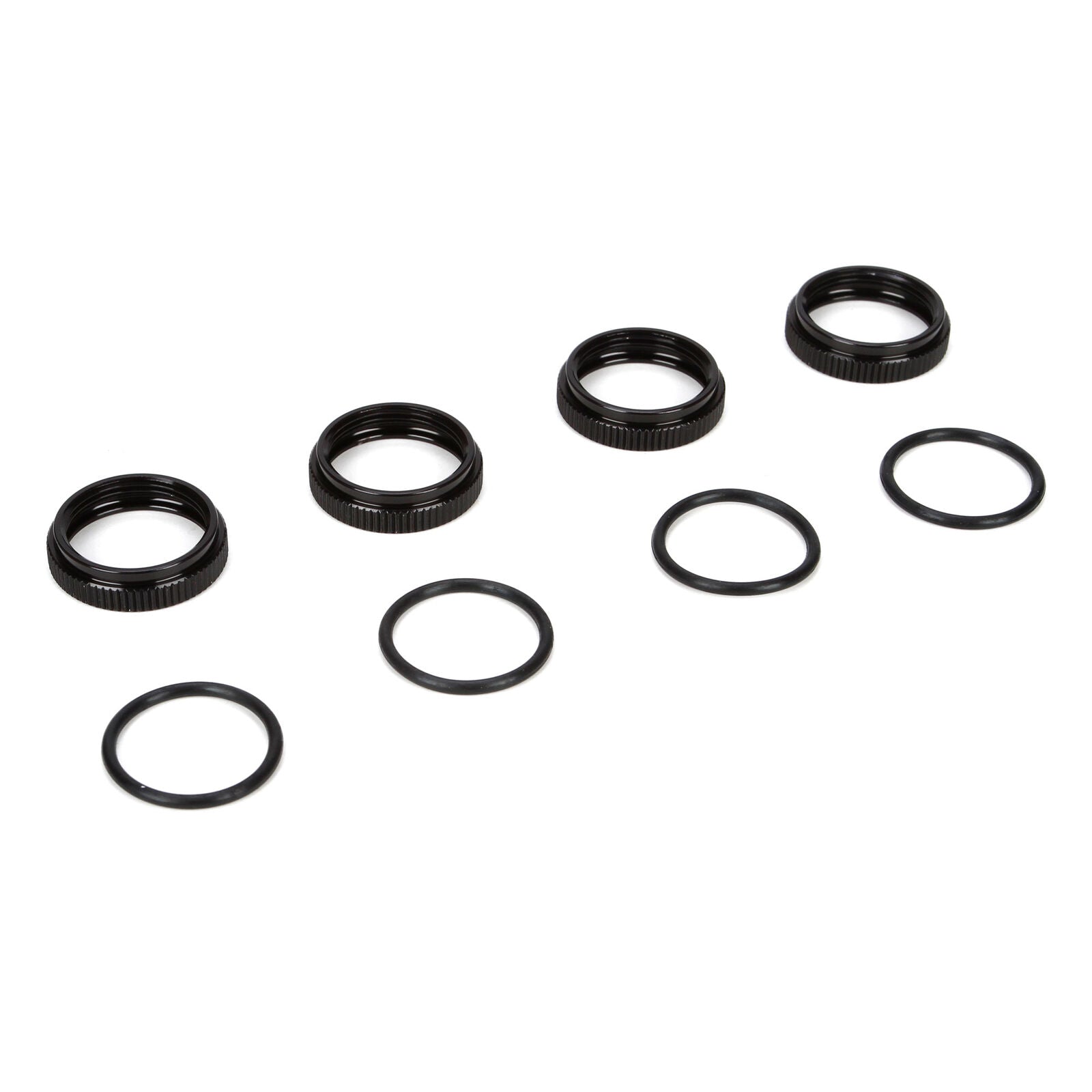 TLR 16mm Shock Nuts and O-rings: 8B 3.0