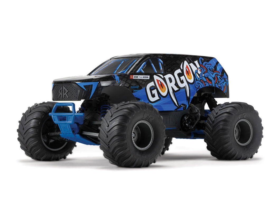 Arrma Gorgon 4X2 MEGA 550 Brushed 1/10 Monster Truck RTR (Blue)(2WD) w/SLT2 2.4GHz Radio