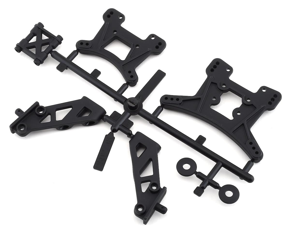 Team Associated Reflex 14B/14T Front & Rear Shock Tower Set w/Wing Mounts