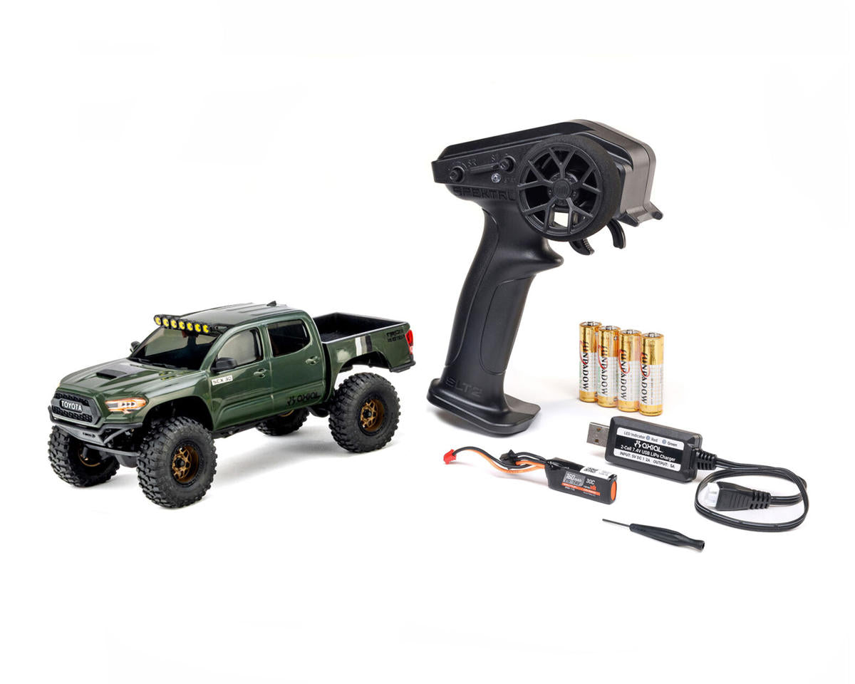 Axial SCX30 Toyota Tacoma TRD Pro 1/30 4WD RTR Scale Mini Crawler (Green) w/2.4GHz Radio, Battery & Charger