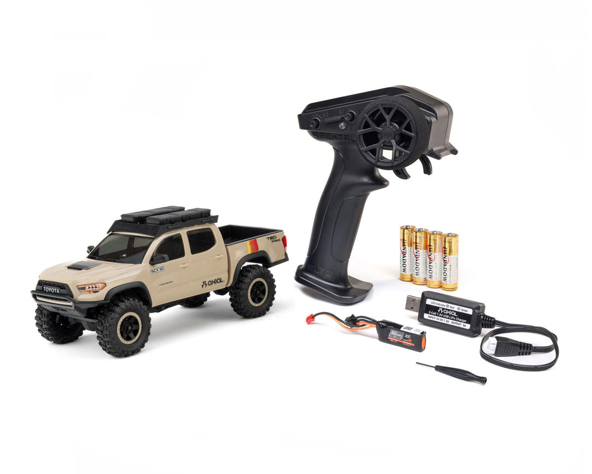 Axial SCX30 Toyota Tacoma TRD Pro 1/30 4WD RTR Scale Mini Crawler (Dark Earth) w/2.4GHz Radio, Battery & Charger